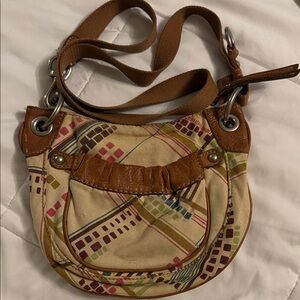 Fossil Multicolor Patterned Crossbody Bag